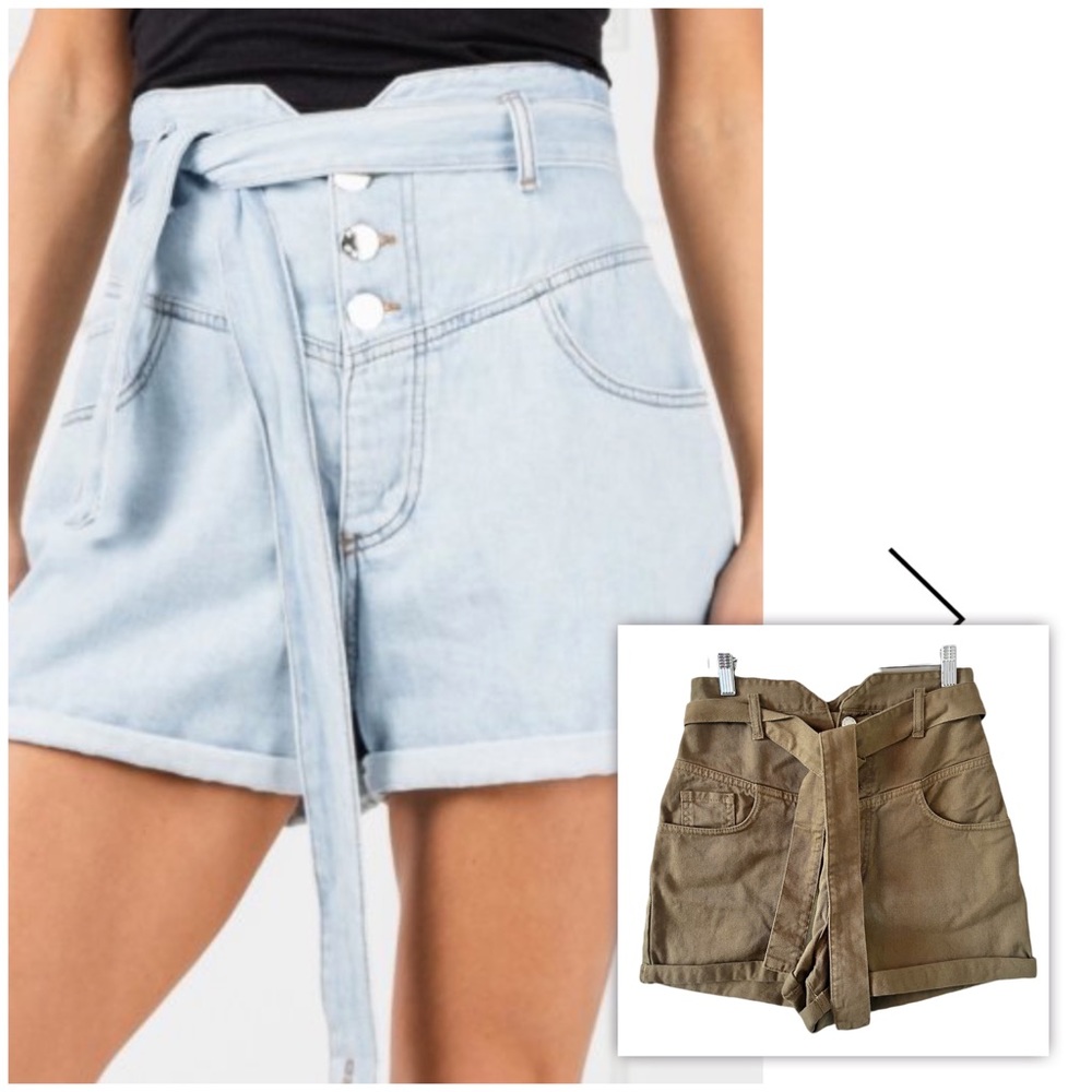 PINKO Doug 1 Shorts Army Green NWT